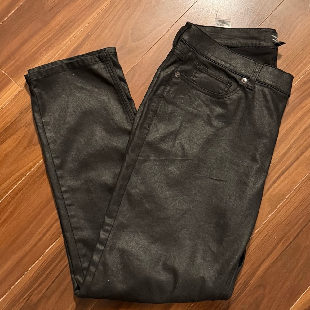 Banana Republic Woman’s coated black jeans